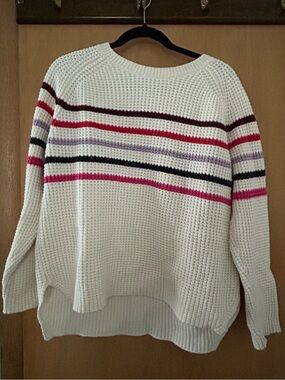 Marine Layer Delaney Raglan Sweater Multicolor Stripe Size L